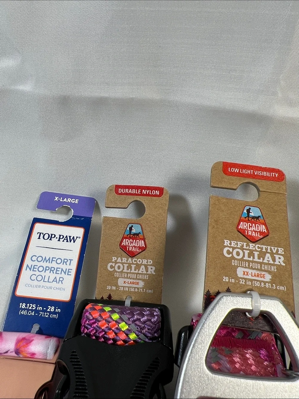 Top Paw Pink & Purple Patterned Dog Collar Set